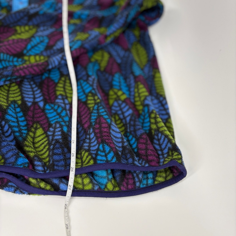 Vintage 90s Patagonia Synchilla Snap T Fleece Pullover L Leaf Print USA Made - Picture 11 of 13